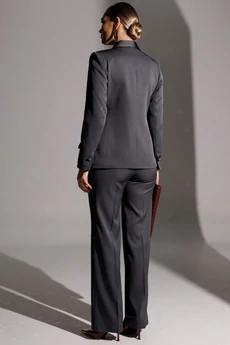 Костюм брючный 25-2938 серый Мода-Юрс