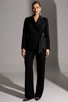 Костюм брючный 25-2938 черный Мода-Юрс