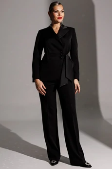Костюм брючный 25-2938 черный Мода-Юрс