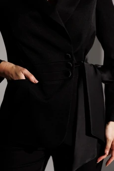 Костюм брючный 25-2938 черный Мода-Юрс