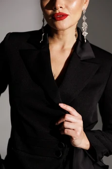 Костюм брючный 25-2938 черный Мода-Юрс