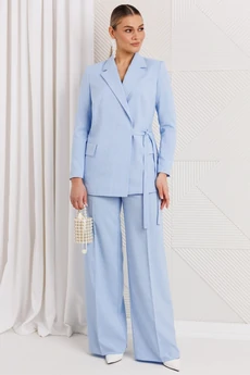 Костюм брючный 26-2669 голубой Мода-Юрс