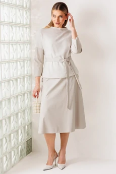 Костюм с юбкой 26-2718 белый Мода-Юрс