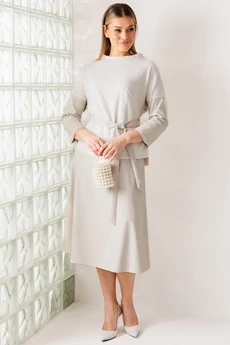 Костюм с юбкой 26-2718 белый Мода-Юрс