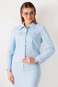 Костюм с юбкой 26-2847 светло-голубой Мода-Юрс