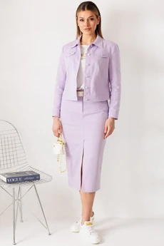 Костюм с юбкой 26-2847 сирень Мода-Юрс