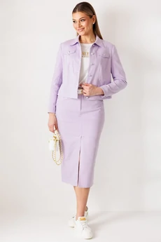 Костюм с юбкой 26-2847 сирень Мода-Юрс