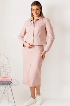 Костюм с юбкой 26-2847 пыльная роза Мода-Юрс