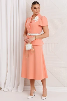 Костюм с юбкой 26-2892 персик Мода-Юрс