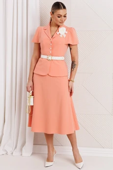 Костюм с юбкой 26-2892 персик Мода-Юрс