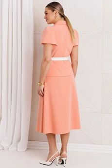 Костюм с юбкой 26-2892 персик Мода-Юрс