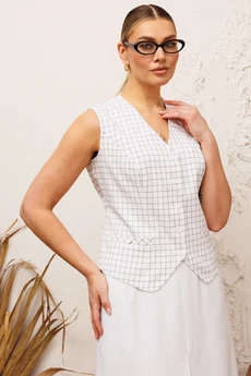 Костюм с юбкой 26-2907 белый Мода-Юрс