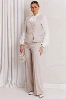 Костюм брючный 26-2912 беж Мода-Юрс