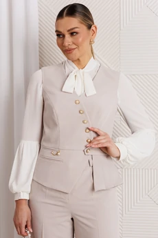 Костюм брючный 26-2912 беж Мода-Юрс