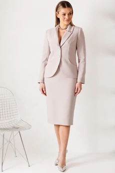 Костюм с юбкой 25-2942 пудра Мода-Юрс