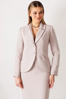 Костюм с юбкой 25-2942 пудра Мода-Юрс