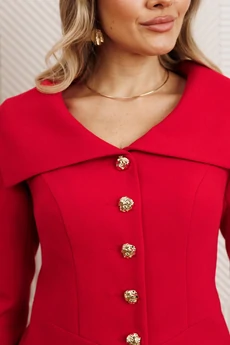 Костюм с юбкой 26-2958 красный Мода-Юрс