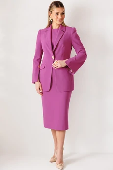 Костюм с платьем 26-2959 пурпурный Мода-Юрс