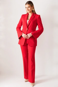 Костюм брючный 26-2960 красный Мода-Юрс