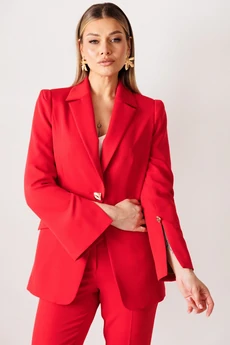 Костюм брючный 26-2960 красный Мода-Юрс