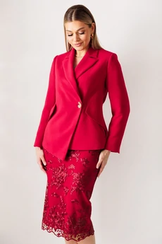 Костюм с юбкой 26-2962 вишня Мода-Юрс