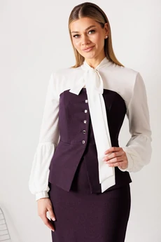 Костюм с юбкой 26-2963 баклажан Мода-Юрс