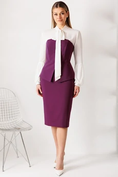 Костюм с юбкой 26-2963 фиолетовый Мода-Юрс