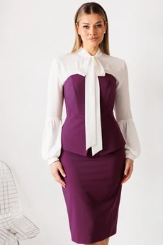 Костюм с юбкой 26-2963 фиолетовый Мода-Юрс