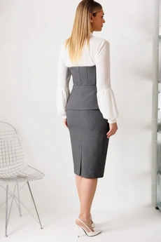 Костюм с юбкой 26-2963 графит Мода-Юрс