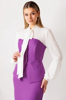 Костюм с юбкой 26-2963 пурпурный Мода-Юрс