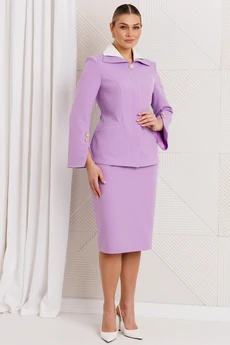 Костюм с юбкой 26-2971 сирень Мода-Юрс