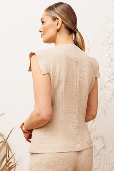 Костюм брючный 26-2972 бежевый Мода-Юрс