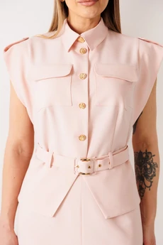 Костюм с юбкой 26-2976 пудра Мода-Юрс