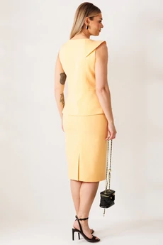 Костюм с юбкой 26-2977 абрикос Мода-Юрс