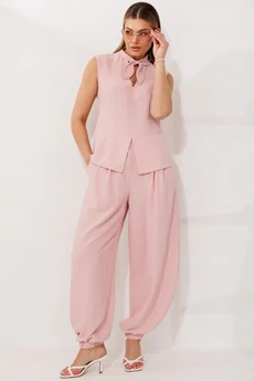 Костюм брючный  26-2978 пудра Мода-Юрс