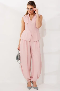 Костюм брючный  26-2978 пудра Мода-Юрс