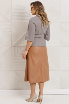 Костюм с юбкой 26-2618 кэмел Мода-Юрс