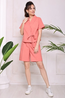 Костюм с шортами 2684 коралл Мода-Юрс