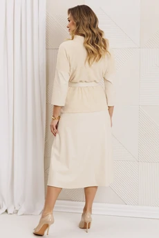 Костюм с юбкой 26-2718 молочный Мода-Юрс