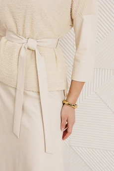 Костюм с юбкой 26-2718 молочный Мода-Юрс