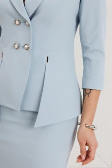 Костюм с юбкой 26-2768 небесно-голубой Мода-Юрс