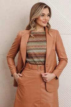 Костюм с юбкой 26-2850 бежевый Мода-Юрс