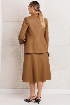 Костюм с юбкой 26-2850 кэмел Мода-Юрс
