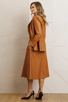 Костюм с юбкой 26-2850 рыжий Мода-Юрс