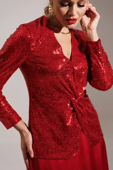 Костюм с юбкой 25-2881 красный Мода-Юрс