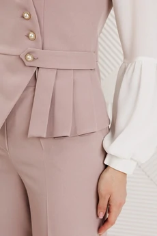 Костюм брючный 26-2912 пыльная роза Мода-Юрс