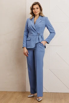 Костюм брючный 25-2926 голубой Мода-Юрс