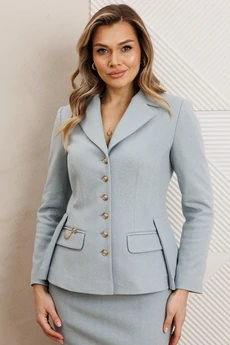 Костюм с юбкой 25-2931 небесная бирюза Мода-Юрс