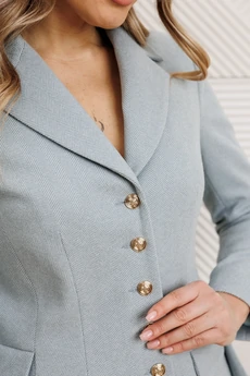 Костюм с юбкой 25-2931 небесная бирюза Мода-Юрс