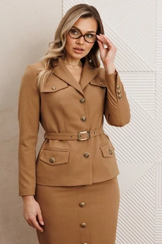 Костюм с юбкой 25-2935 бежевый Мода-Юрс